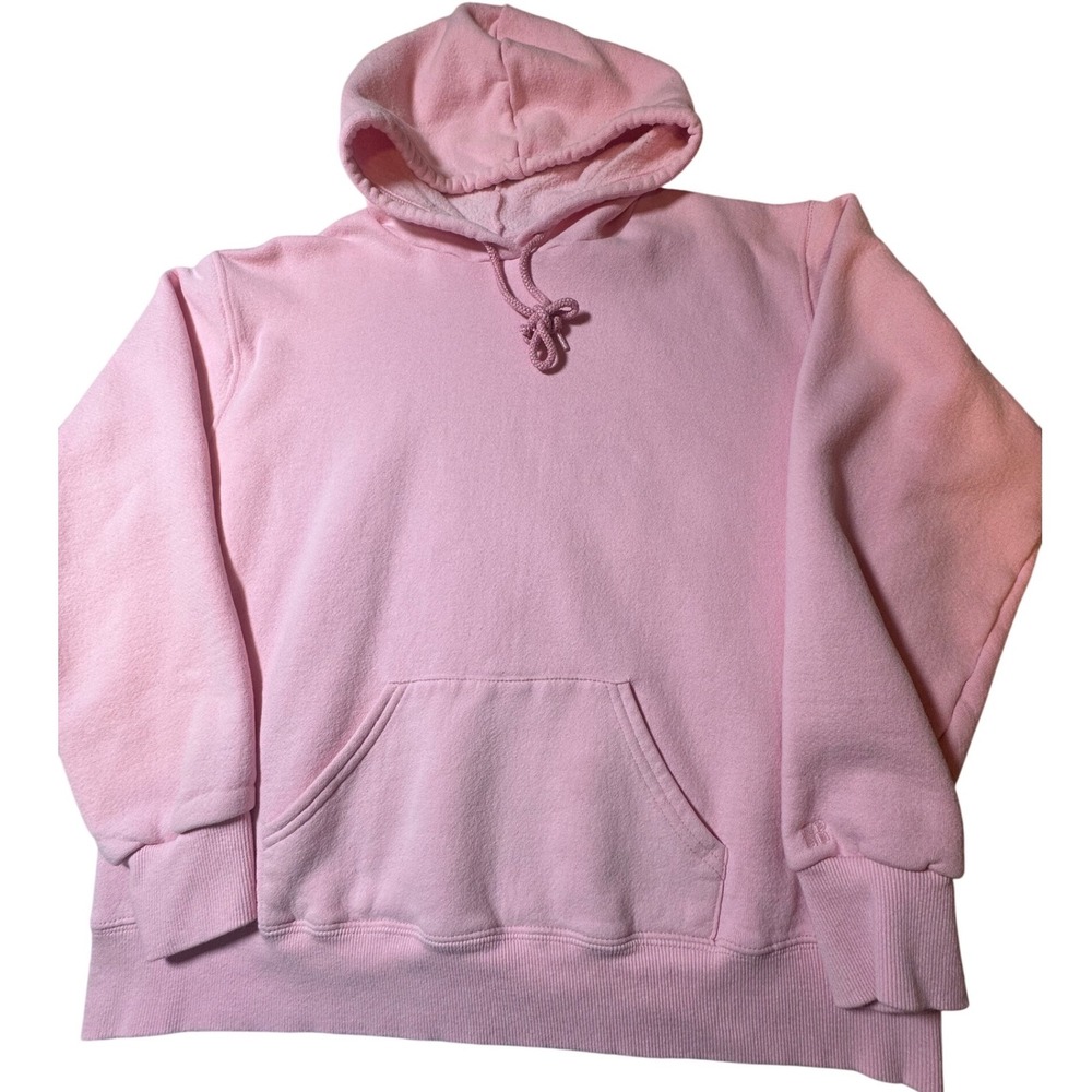 Russell Athletic Womens Pink Pullover Hoodie Sweatshirt XL Cotton Blend Fleece